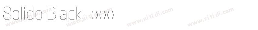 Solido Black字体转换